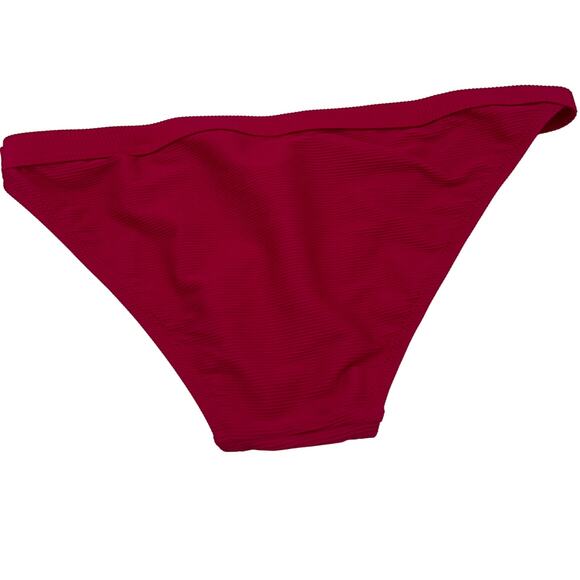 NWT J. Crew Fuchsia Pink Ribbed Hipster Bikini Swim Bathing Suit Bottom Medium - Picture 5 of 8